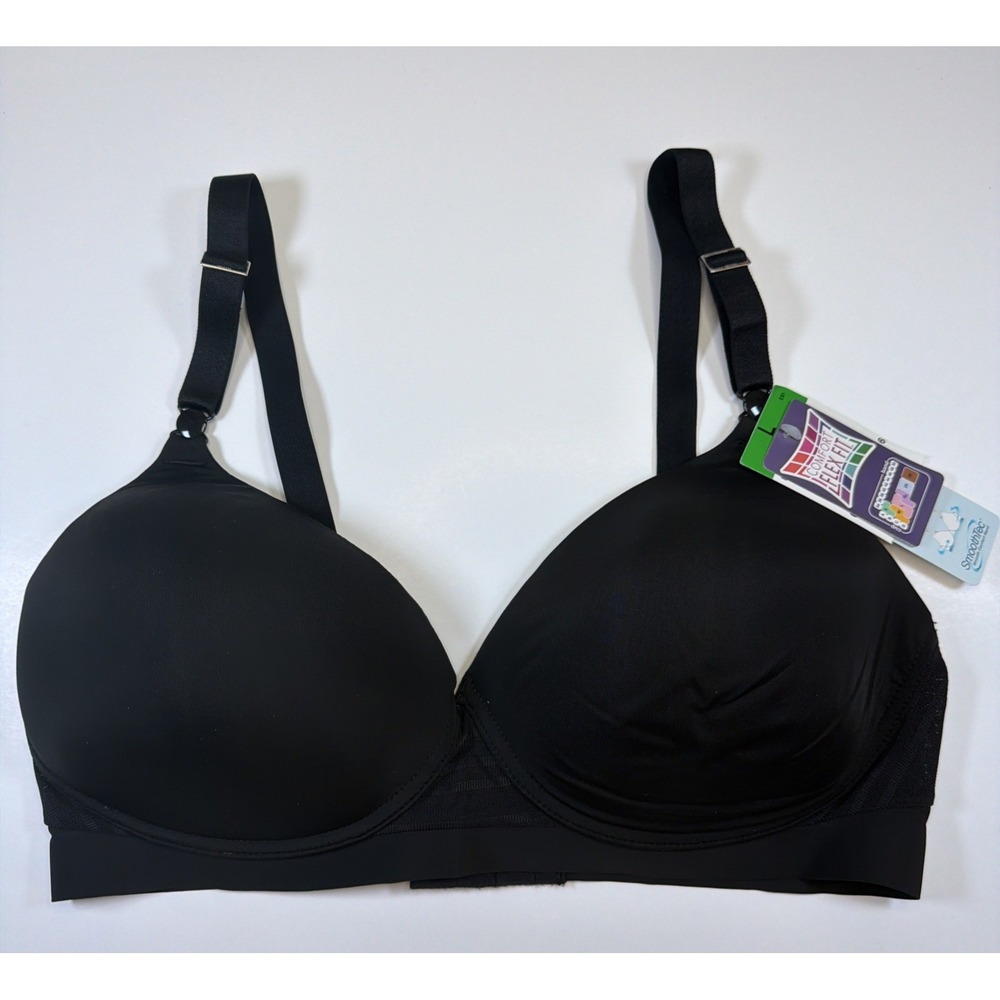 Hanes Ultimate Lightweight Comfort Shaping Wireless Bra DHHU22 Large Black